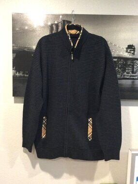 Men’s Wool & Cashmere Zip Cardigan – Like New